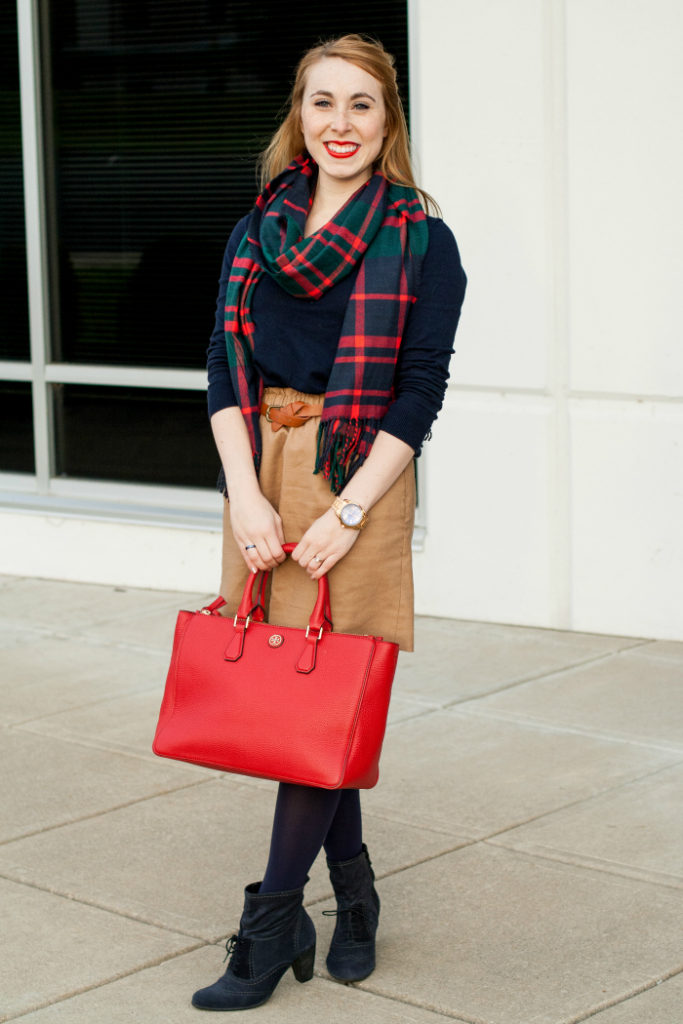 Holiday Look with Navy Tights + Nordstrom Gift Card Giveaway - CLASSY SASSY